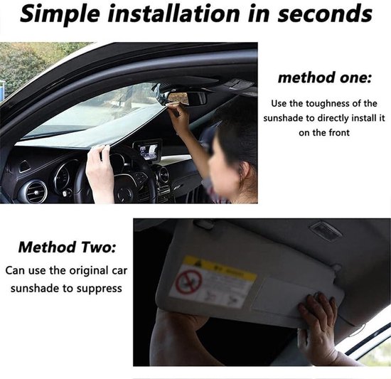 Zonnescherm Auto-Houd het voertuig koel-140x80CM-Zonnescherm voor SUV / kleine auto's / sedans van Merkloos — afbeelding 4