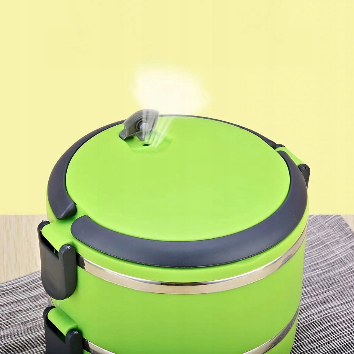 Thermos Maaltijd 2.1L - Lekvrij, 3 Vakken, Roestvrij Staal