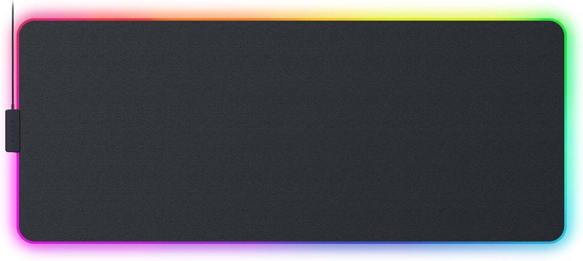 Hybride Muismat met RGB Verlichting - Vergroot Formaat, Antislip, Waterbestendig