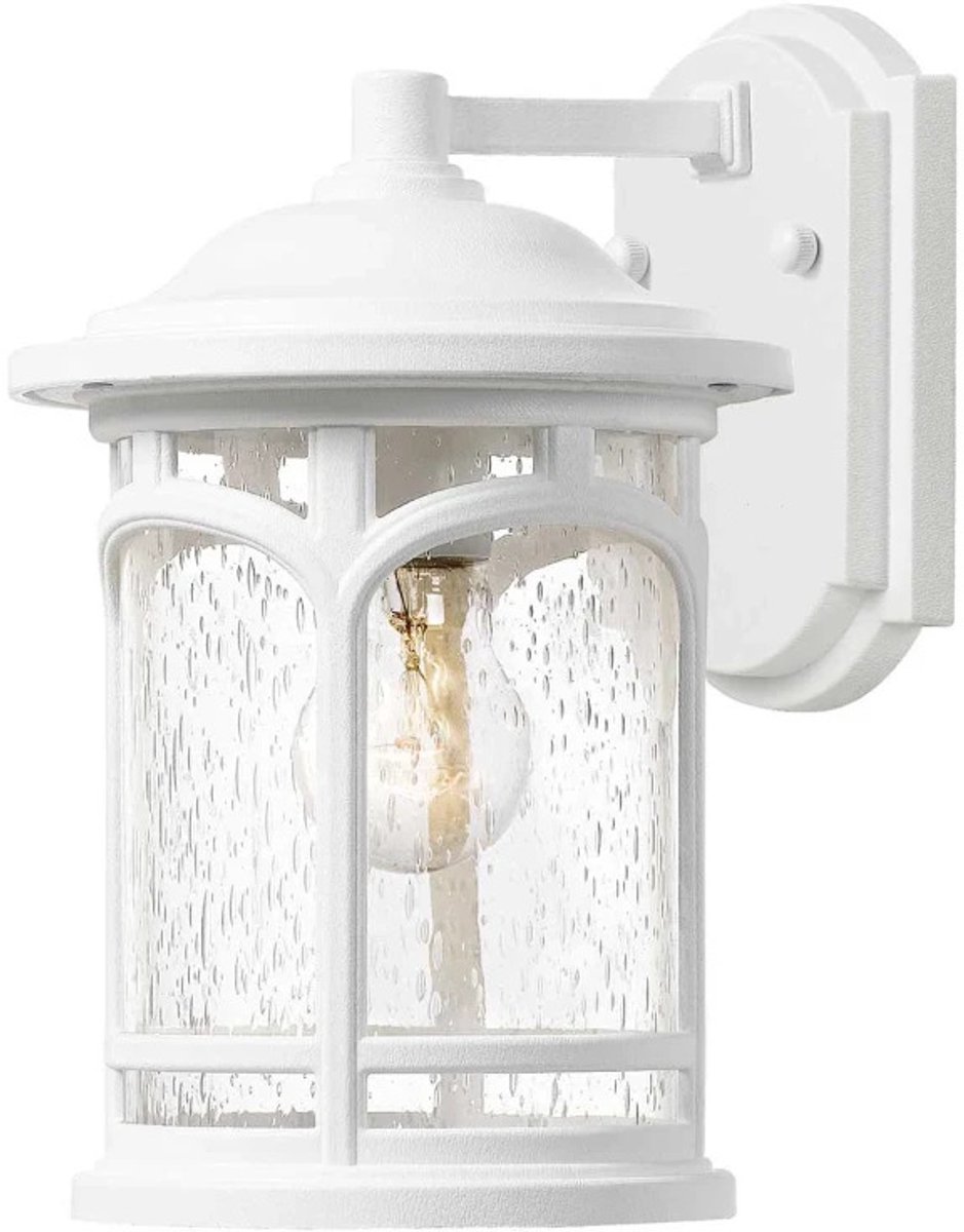 Quoizel LED Wand Buitenlamp Marblehead | 1X E27 Max 60W | IP44 | Dimbaar | White