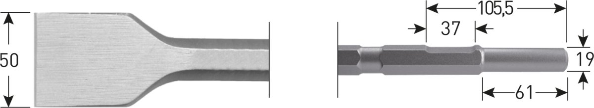 Rotec KANGO PLATTE BEITEL 50X300MM
