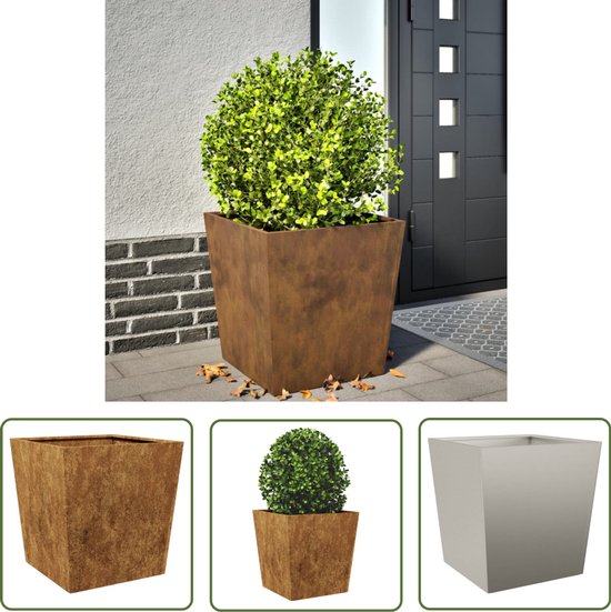 Plantenbak roestig 360x80x40 cm weervast staal