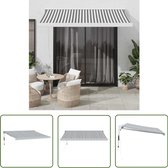 vidaXL Protection solaire - Auvent de jardin - Auvent rétractable 3 x 2,5 m Tissu et aluminium Anthracite et blanc - Terrasse extérieure - Véranda - Parasol