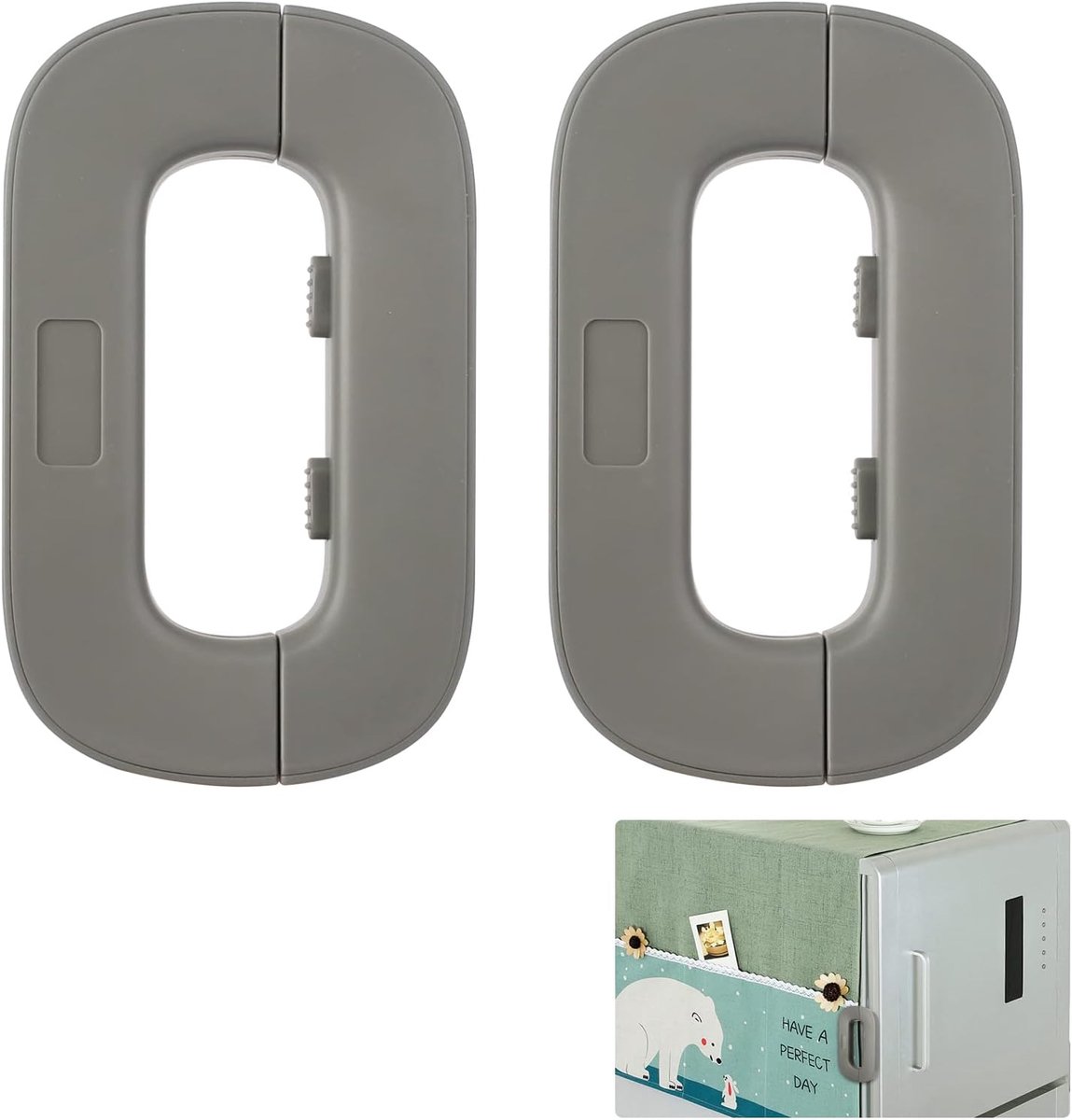 Image of 2 Stuks Kinderslot voor Kast en Koelkast - Veilig en Gemakkelijk Te Plakken