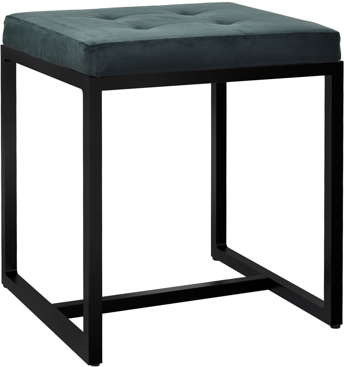CLP Barci kruk met bekleding en zwart ijzeren frame Fluweel/groen