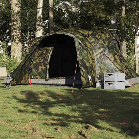 vidaXL Koepeltent 6-persoons waterdicht camouflage Kampeer Tent - Koepeltent - Tent 6 Persoons - Camping Tent - Waterproof Tent van Vidaxl — afbeelding 3