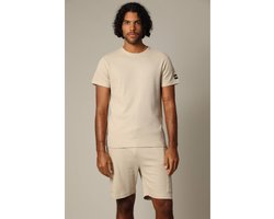 DEELUXE Effen katoenen T-shirt met reliëf en korte mouwen en bedrukte applicatie XXXL