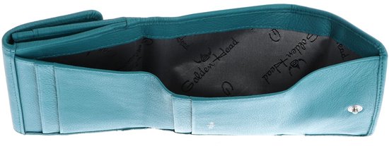 Golden Head Cuir porte-monnaie Madrid RFID Protect Überschlagbörse 1176 Türkis turquoise