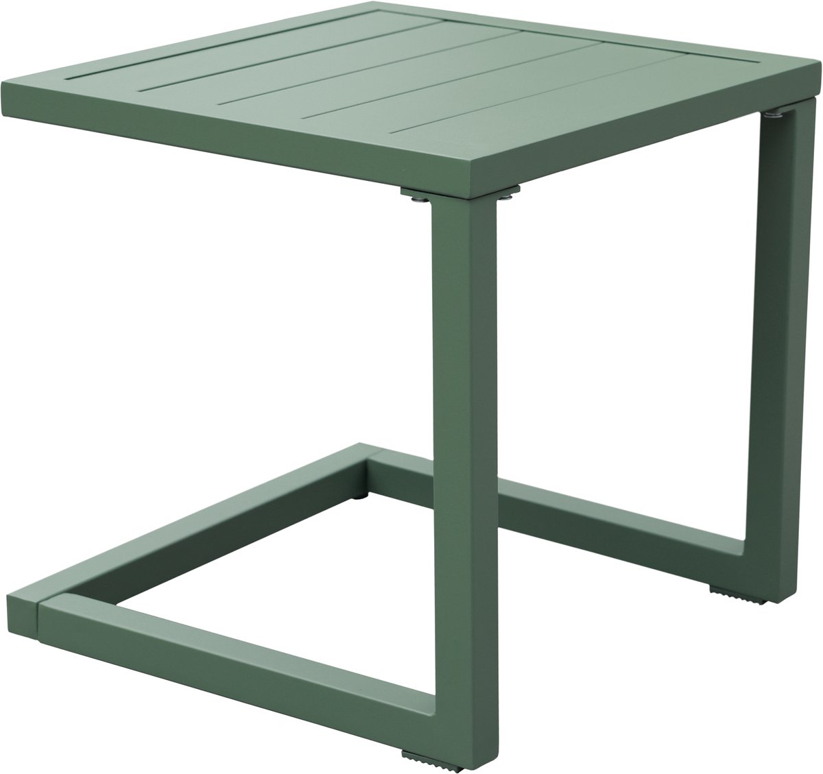 BARBADOS bijzettafel in saliegroen aluminium