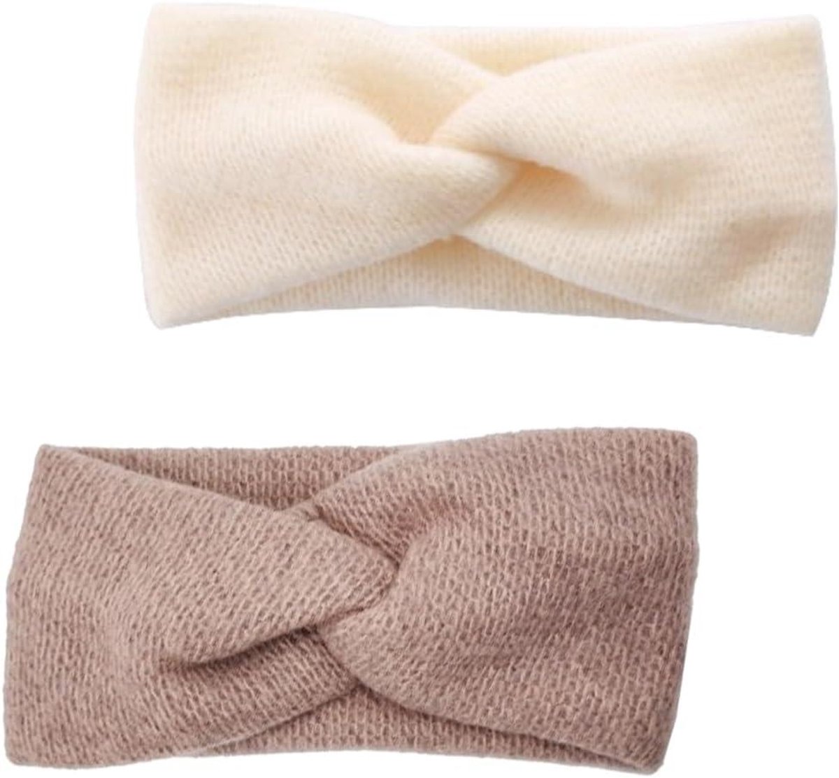 2 stuks Tomedeks dameshoofdbanden stof sporthaarband 21 cm elastische haarband brede tulband voor dames boho-bandana yoga sport haarband voor dames (roze/beige)