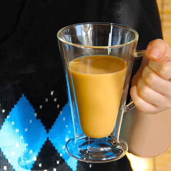 Verre à thé Bavary - Verre à boire - Verre à café - 400 ml - Double paroi - Set de 2 pièces