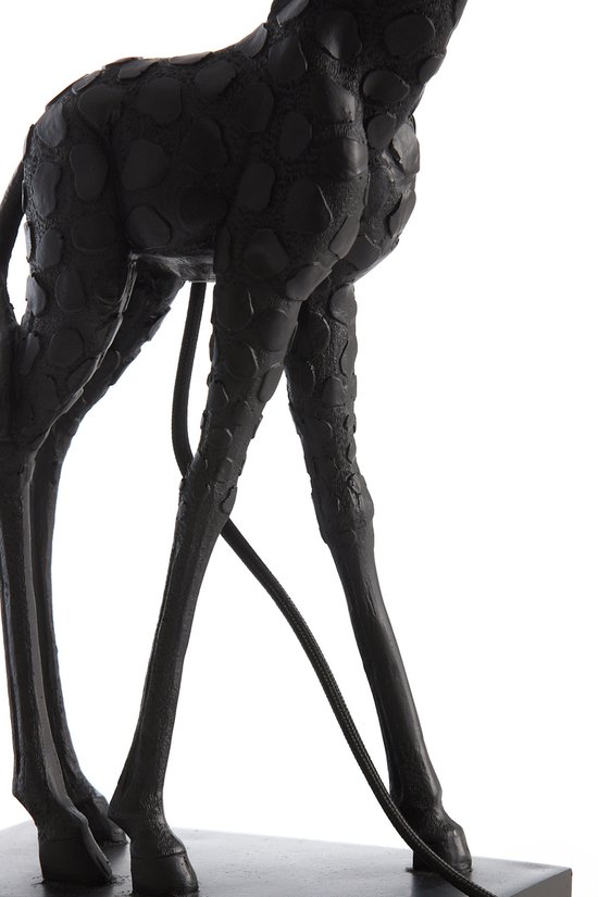 Light & Living Tafellamp Giraffe 61cm - Zwart/Crème