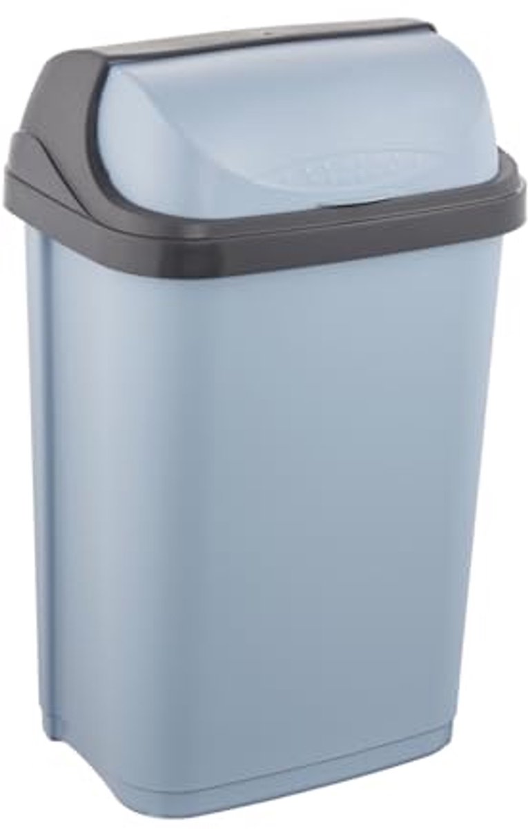 keeper afvalbak met roldeksel, 25 l, 34 x 26 x 54 cm, Rasmus, blauw (Nordic Blue)