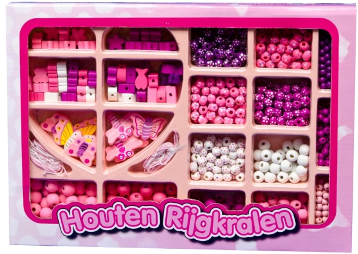 Houten Rijgkralen 825 Stuks — afbeelding 4