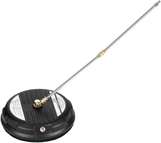 YUET 2-in-1 hogedrukreiniger voor onderstel, waterbezem, 16 inch oppervlaktereiniger, powerwasher opzetstuk met 4 spuitmonden, 3 verlengstangen en QC-draaikoppeling, 4000 PSI 40 cm