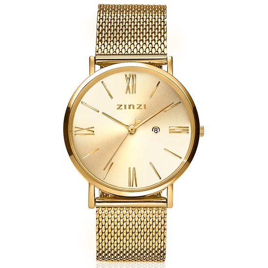 ZINZI Roman horloge met gouden wijzerplaat