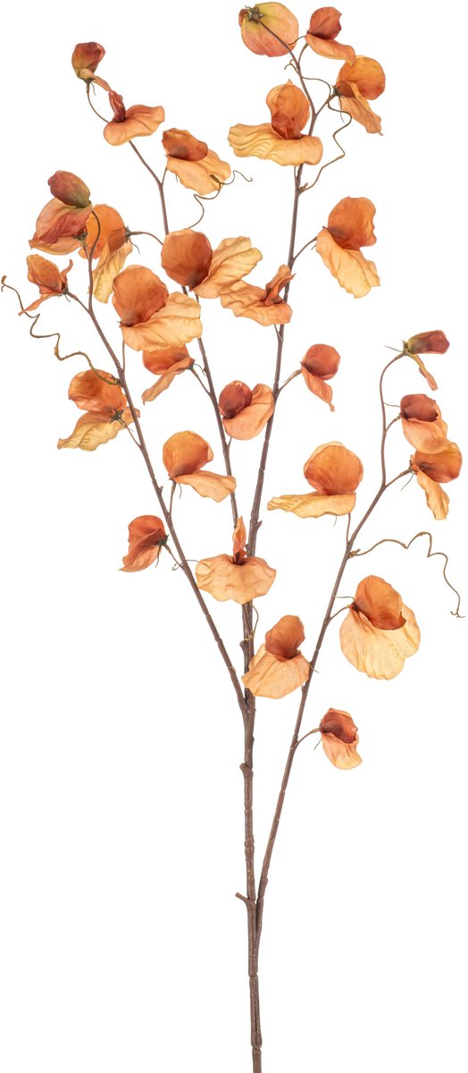 Emerald Kunstbloem Pronkerwt 110cm donkeroranje - Kunstplant voor binnen