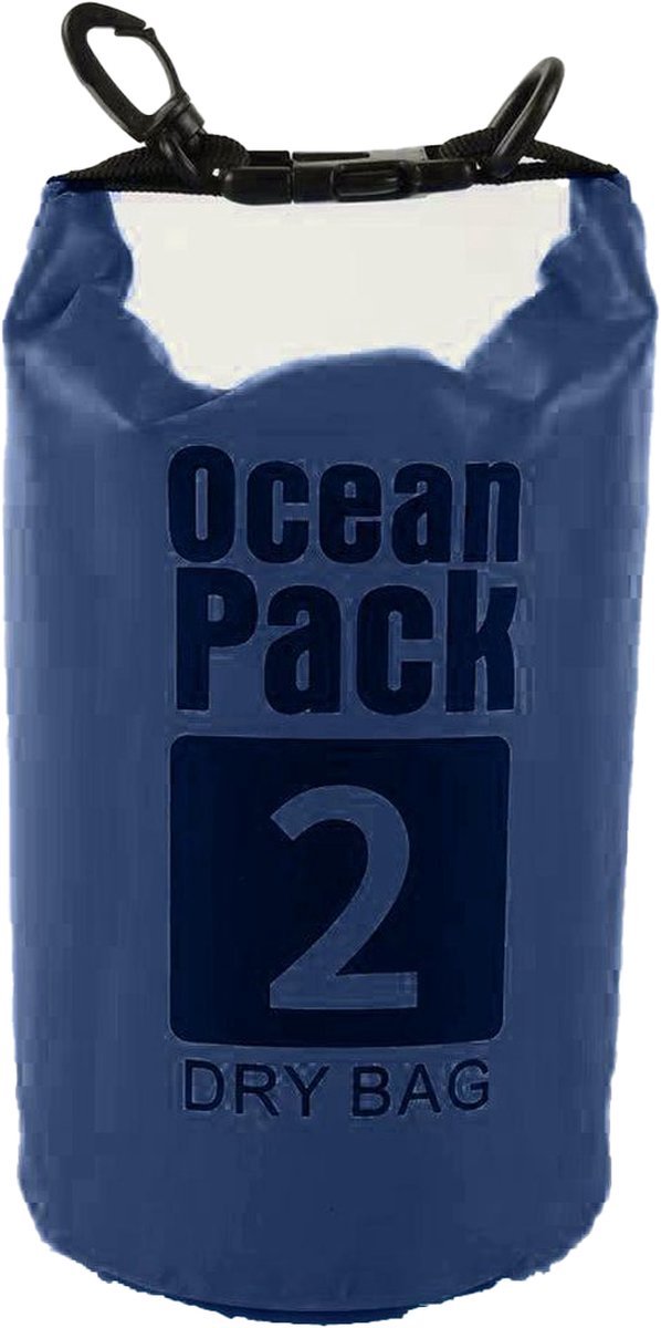 Waterdichte Tas - Dry bag - 2L - Blauw - Ocean Pack - Dry Sack - Survival Outdoor Rugzak - Drybags - Boottas - Zeiltas