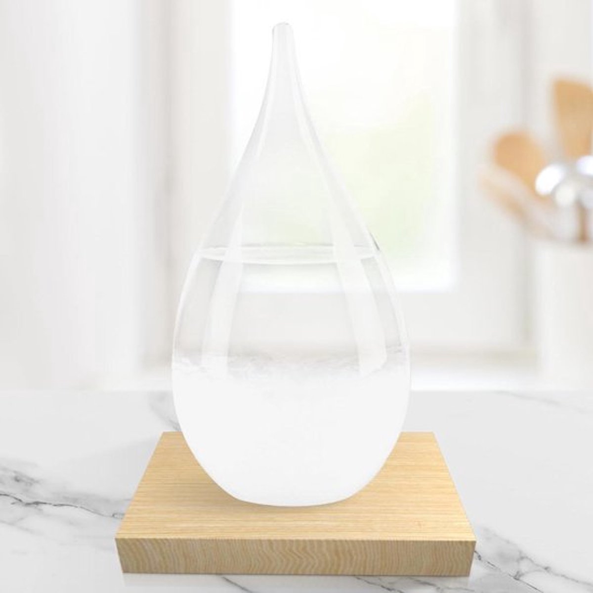 Stormglas, weersvoorspelling, glas, decoratieve fles, thuiskantoor, bureaudecoratie, uniek cadeau voor Kerstmis, verjaardag