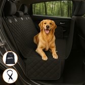 Gopets Hondendeken Auto Achterbank - 137x147cm - Incl. Zakjeshouder, Opbergzak en Gordelriem - Beschermhoes Kofferbak - Zwart