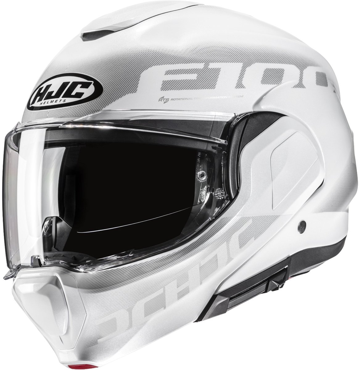 HJC F100 Hetal Grijs Wit Systeemhelm - Helm