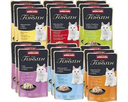 Premium Nat Kattenvoer zonder Granen en Suiker - Mix van Vlees en Vis (18 x 50 g)