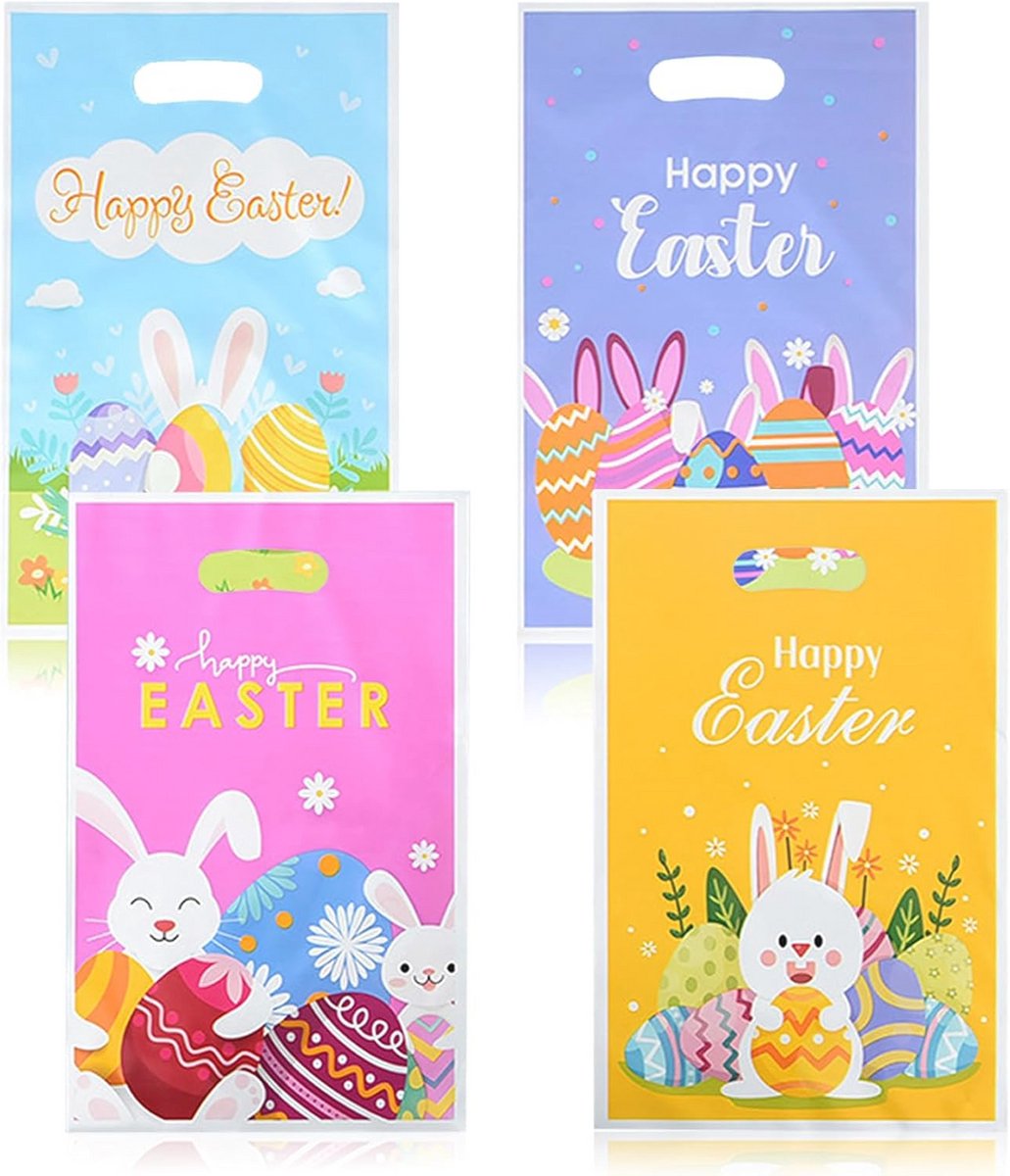 Kleurrijke Paashazen Paaseieren Geschenkzakken - Perfecte Paasfeesttasjes voor Kinderen