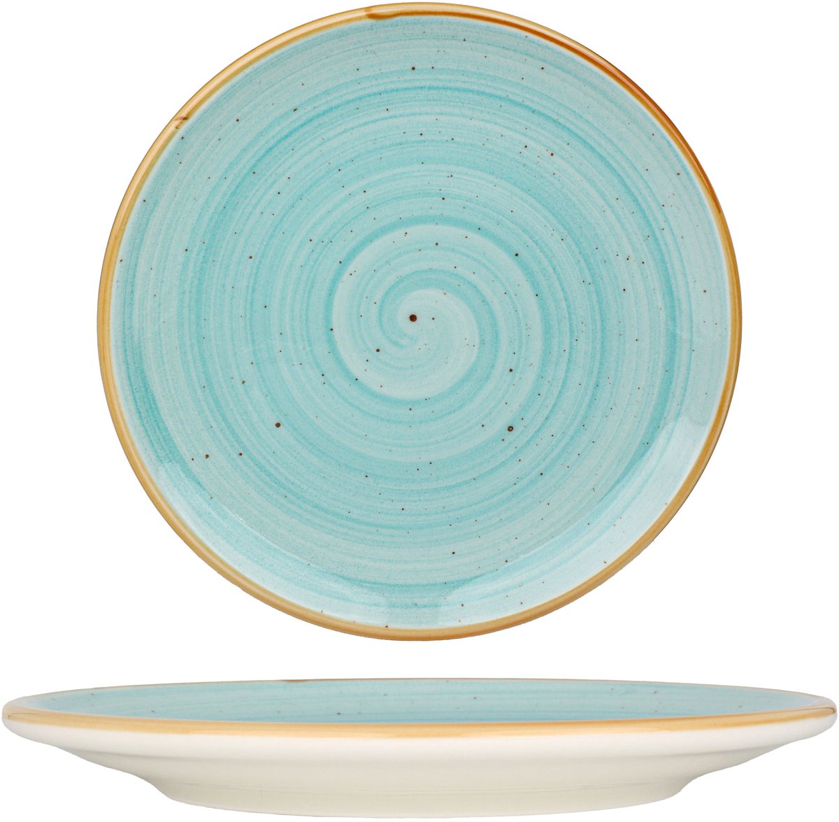 Bonna Dessertbord - Aqua - Porselein - 17 cm - set van 6
