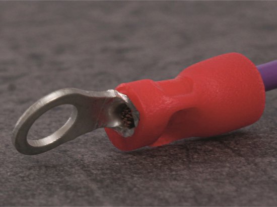 Quadrios 22C441 Cosse à oeillet Section max.=1.5 mm² Ø du trou=4.3 mm partiellement isolé rouge 1 set