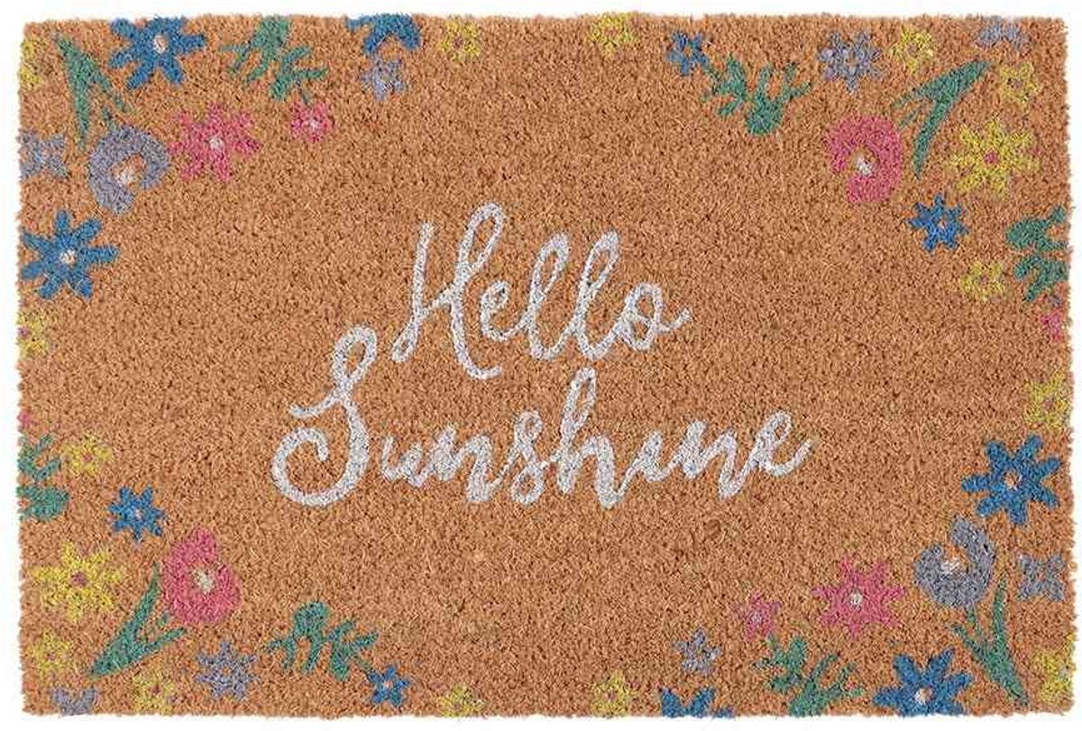 Something Different - Natural Floral Hello Sunshine Deurmat - Multicolours