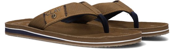 CLAY Slippers Clay001 - Homme - Cognac - Taille 42