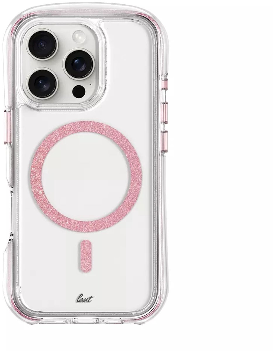 Laut Aero Sparkle Hoesje voor iPhone 16 Pro – Crystal Pink