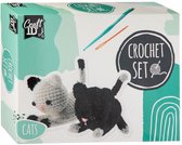 Haakpakket Katjes - Kat Knuffel - Haakpakketten knuffels - knutselen meisjes 12 jaar creatief - Haakpakketten voor volwassenen
