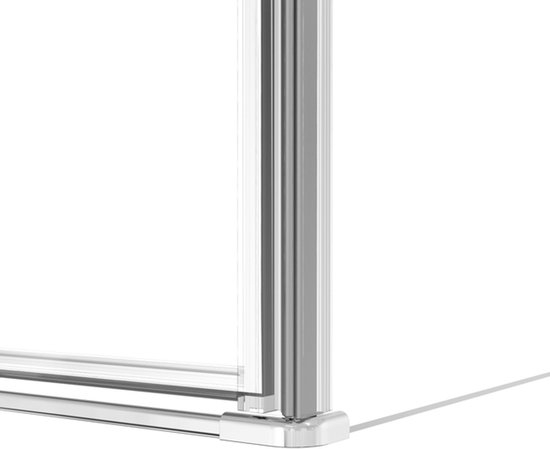 Fortifura Galeria Porte de douche - 90x200cm - charnières - poignée de porte - plate - verre de sécurité satiné - Chrome