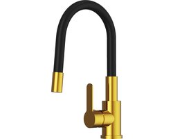 Granitan Keukenkraan Grado Plus - met Flexibele Uitloop en Draaibare Perlator - Goud