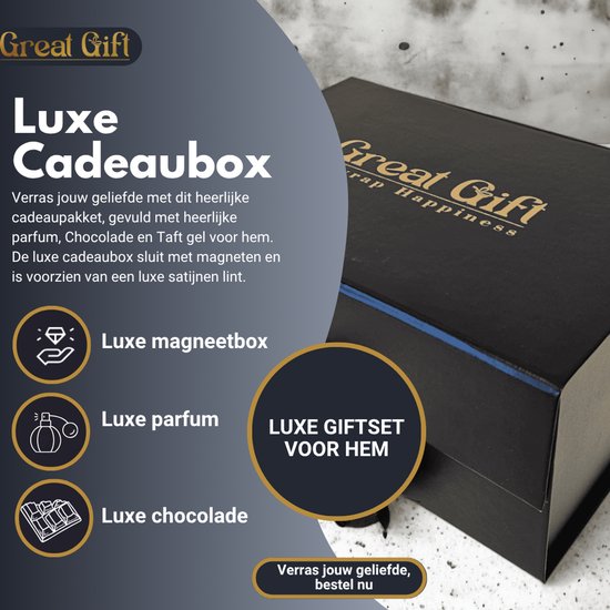 GreatGift - Coffret cadeau de Luxe Vaderdag - Pour papa - Coffret cadeau de Luxe - Ferrero Rocher - Parfum - Gel capillaire Taft - Cadeau Uniek pour lui