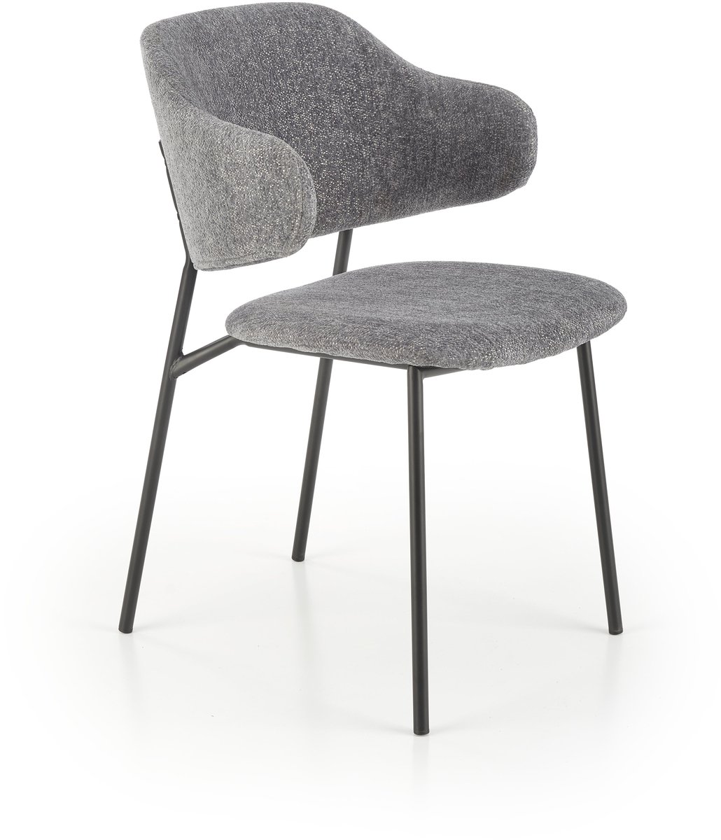 Halmar K497 Serie - Eetkamerstoel - Lichtgrijs - Loft - Modern Lichtgrijs;Zwart
