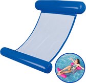 Waterhangmat Blauw - Luchtbed Zwembad - Zwemband voor Volwassenen en Kinderen - Opblaasband - Opblaasbare Zwemband - Zwemring - Zwembad Speelgoed - 128 x 80 cm - Vanaf 3 Jaar