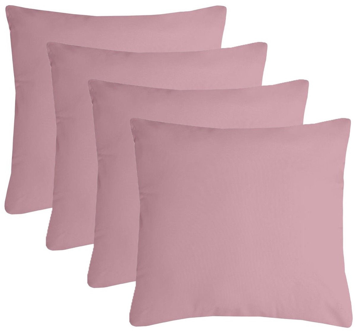 Stof Textile sierkussen Nelson - 4x - roze - 40 x 40 cm - bank kussens - zitkussens - binnen/buiten - polyester