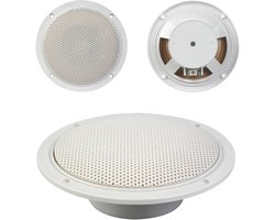 Velleman Inbouwluidspreker, 2 stuks, voor binnen en buiten, rond, wit, 5"