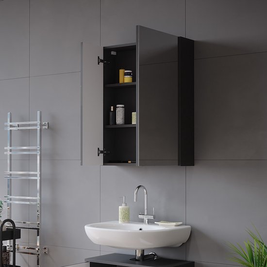 Vicco Irma spiegelkast in antraciet/hoogglans | OK-living