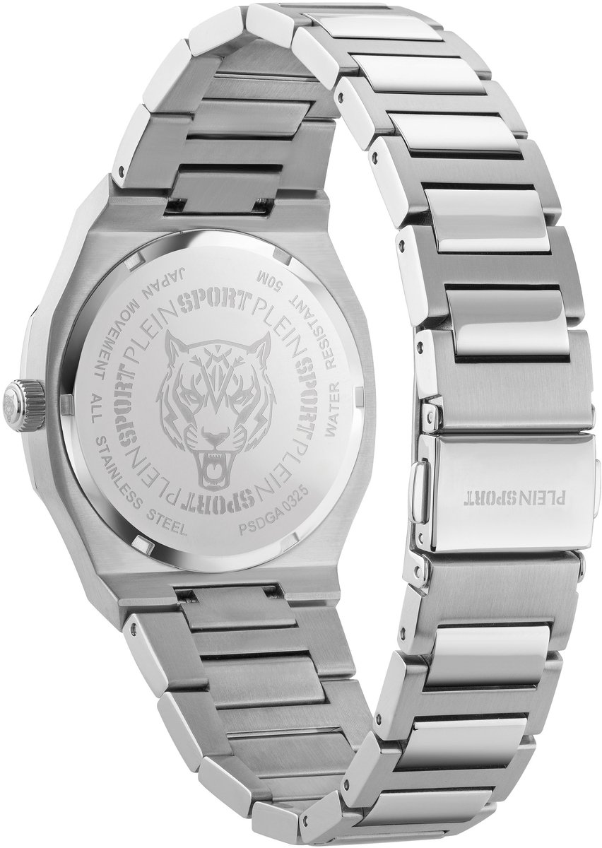 Plein Sport Metronaut 36 Mm Quartz Analoog Horloge Zilveren Toon Case: 100% Stainless Steel | Armband: 100% Stainless Steel 36 PSDGA0325, PSDGA0525, PSDGA0625