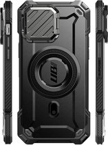 Coque SUPCASE UB Pro MagXT pour Apple iPhone 16e - Coque arrière avec protection d'appareil photo et béquille - Compatible MagSafe - Protection Extra de l'appareil photo - Zwart