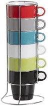 Set 6 tasses à café Secret de Gourmet Avec support