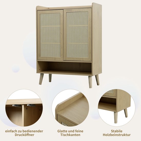 Merax Sideboard - Moderne Schoenenkast met 5 Vakken - 80,5 x 35 x 109,5