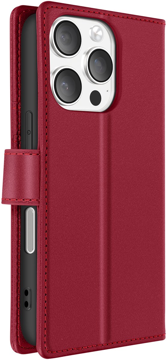 Mayaxess, Hoesje Geschikt voor Apple iPhone 16 Pro Max afneembaar, Rood