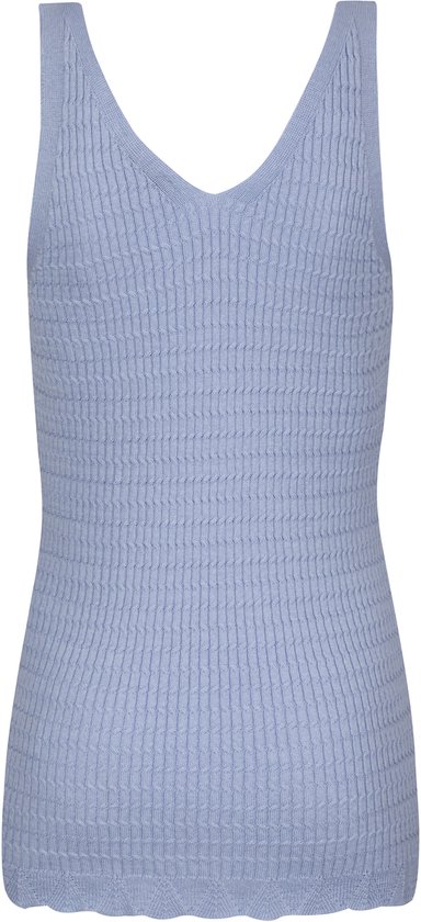 Felix Hardy Tricot T-shirts de 3 débardeurs d'été pour femme Beige-Bleu ciel-Bleu marine - S