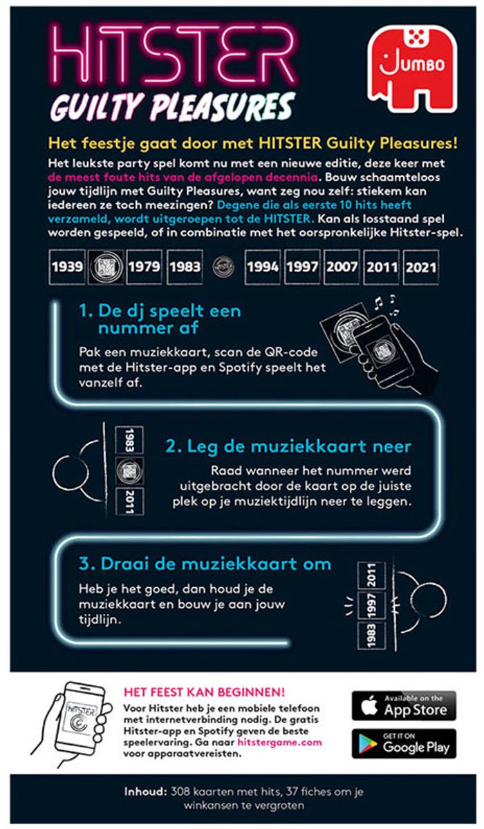 Jumbo - Hitster - Guilty Pleasures - Nederlandstalig Partyspel - Actiespel — afbeelding 19