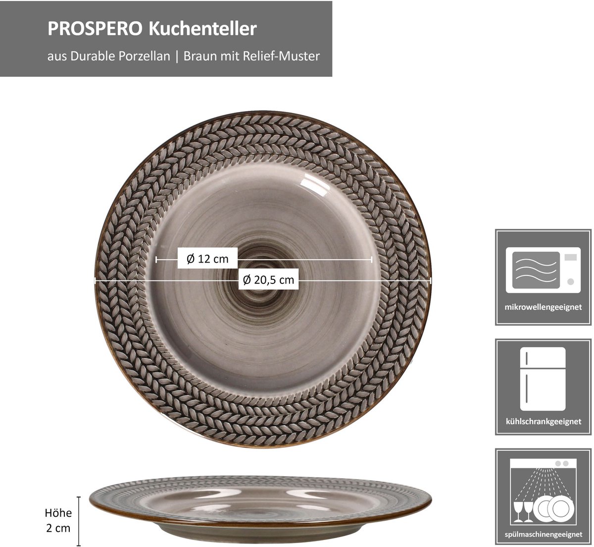 MÄSER 931456 Sere Scuro, Geschrr-Set aus Keramk für 1 Person, 5