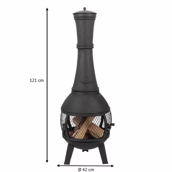 Esschert Design Open Tuinhaard met Deur